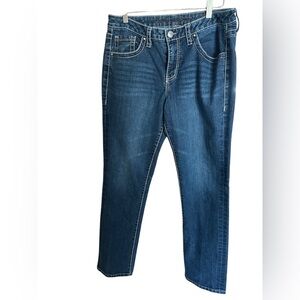 Jag Jeans Women's Mid Rise Dark Blue Denim